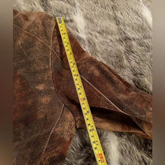 Men’s GIMO’S 100% pelle leather jacket medium small brown tan - Picture 3 of 16